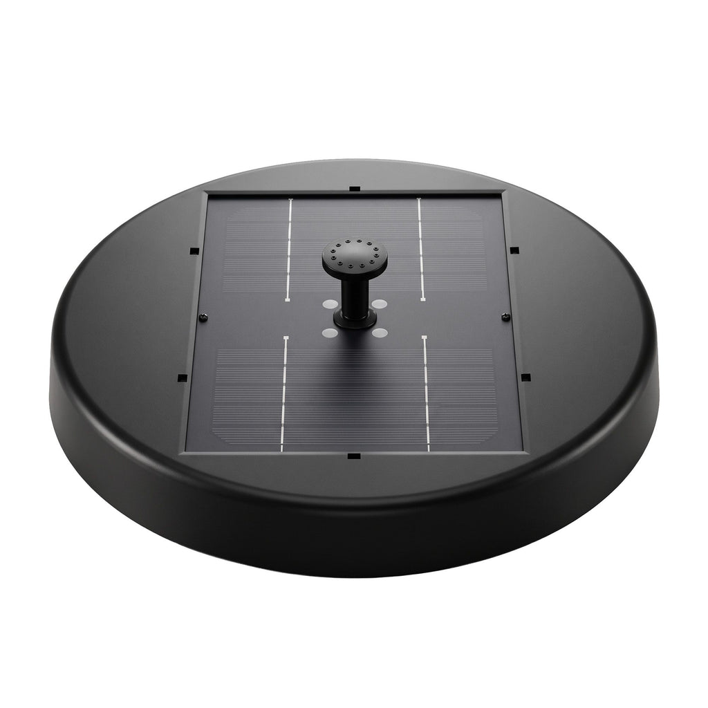 Gardeon Solar Fountain Pumps Bird Bath Battery Backup LED Remote Black 27cm