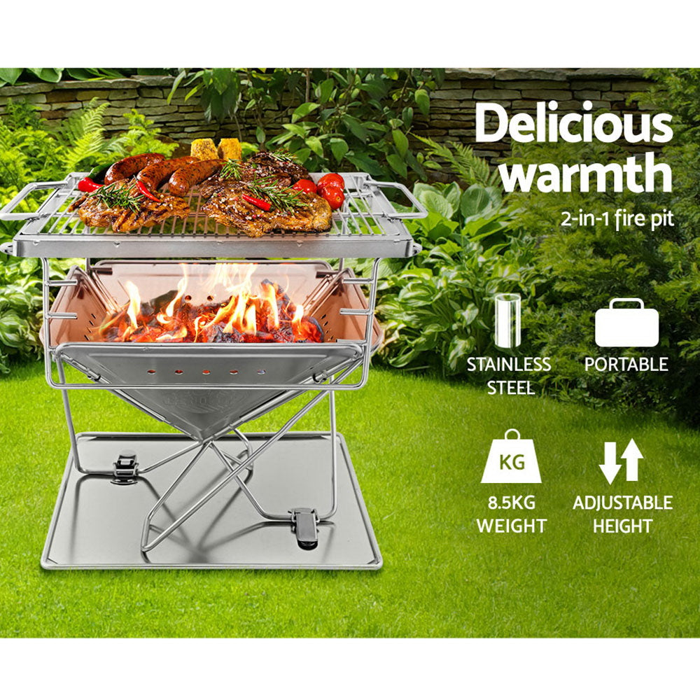 Parrilla para barbacoa Grillz Fire Pit con bolsa de transporte para acampar