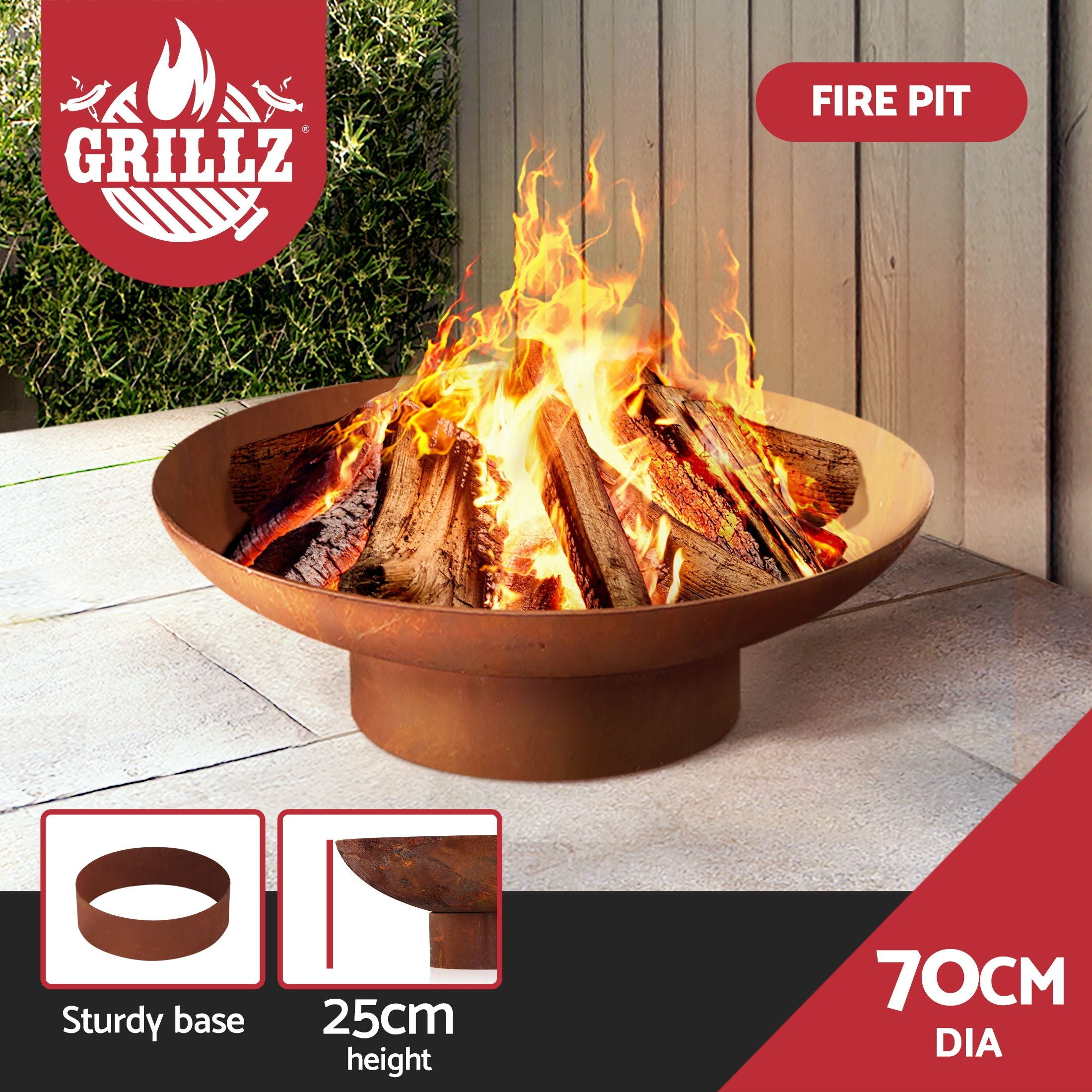 Grillz 火坑碗 铸铁 质朴 70 厘米