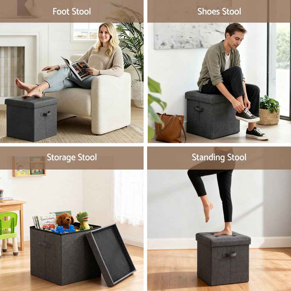 Artiss Storage Ottoman Rest Foot Stool Foldable