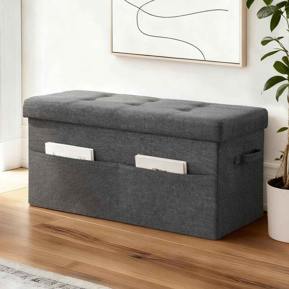 Artiss Storage Ottoman Foot Stool Rest Foldable