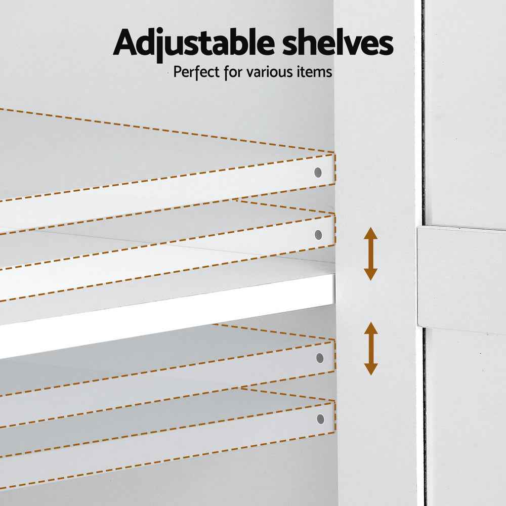 Artiss Buffet Sideboard 180cm Hutch Storage Cabinet Kitchen Drawer Door White