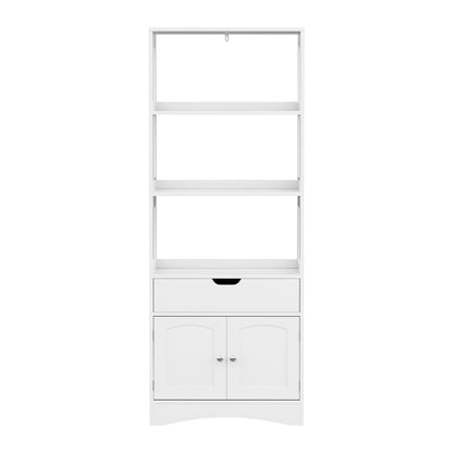 Mueble de baño Artiss con 2 cajones, 3 estantes abiertos y 2 puertas, color blanco