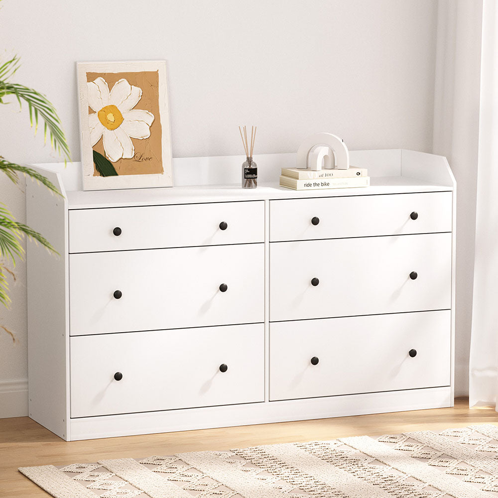 Artiss 6 Chest of Drawers - PETE White