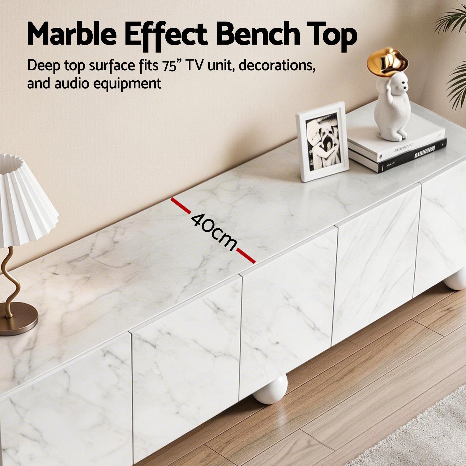 Artiss TV Unit Entertainment Unit Storage Cabinet 200cm White