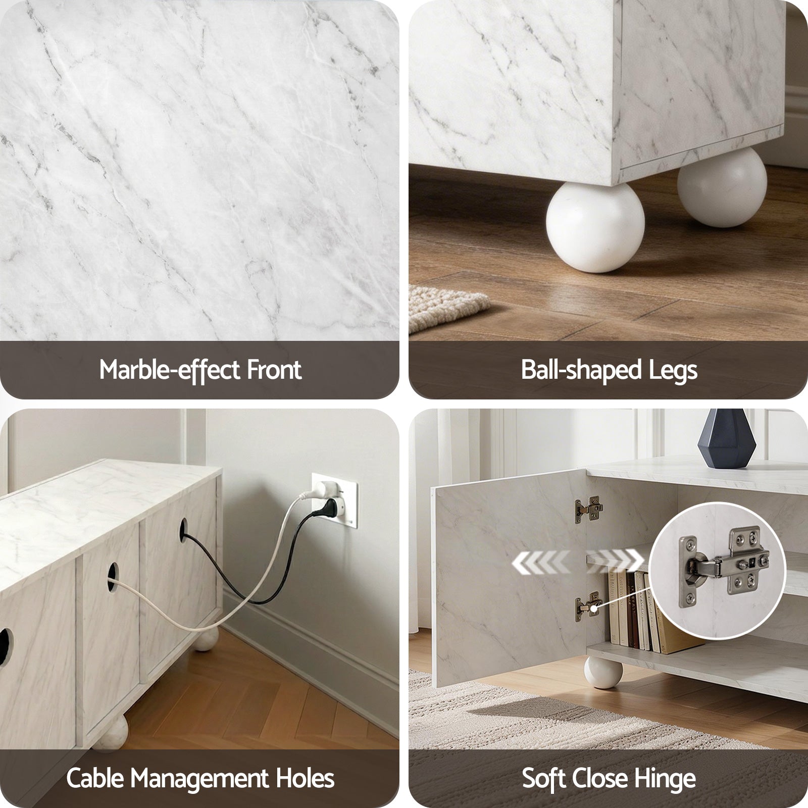 Artiss TV Unit Entertainment Unit Storage Cabinet 200cm White