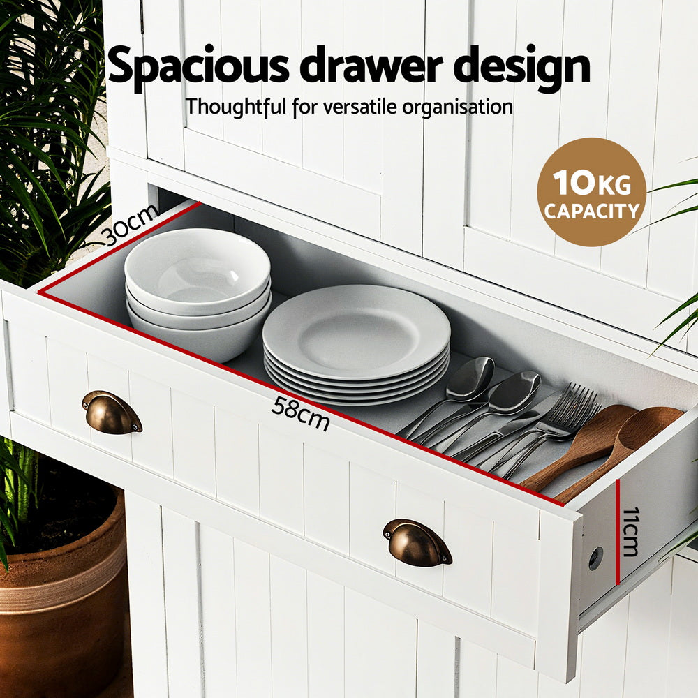 Artiss Buffet Sideboard Cupboard Cabinet White - YDS.com.au