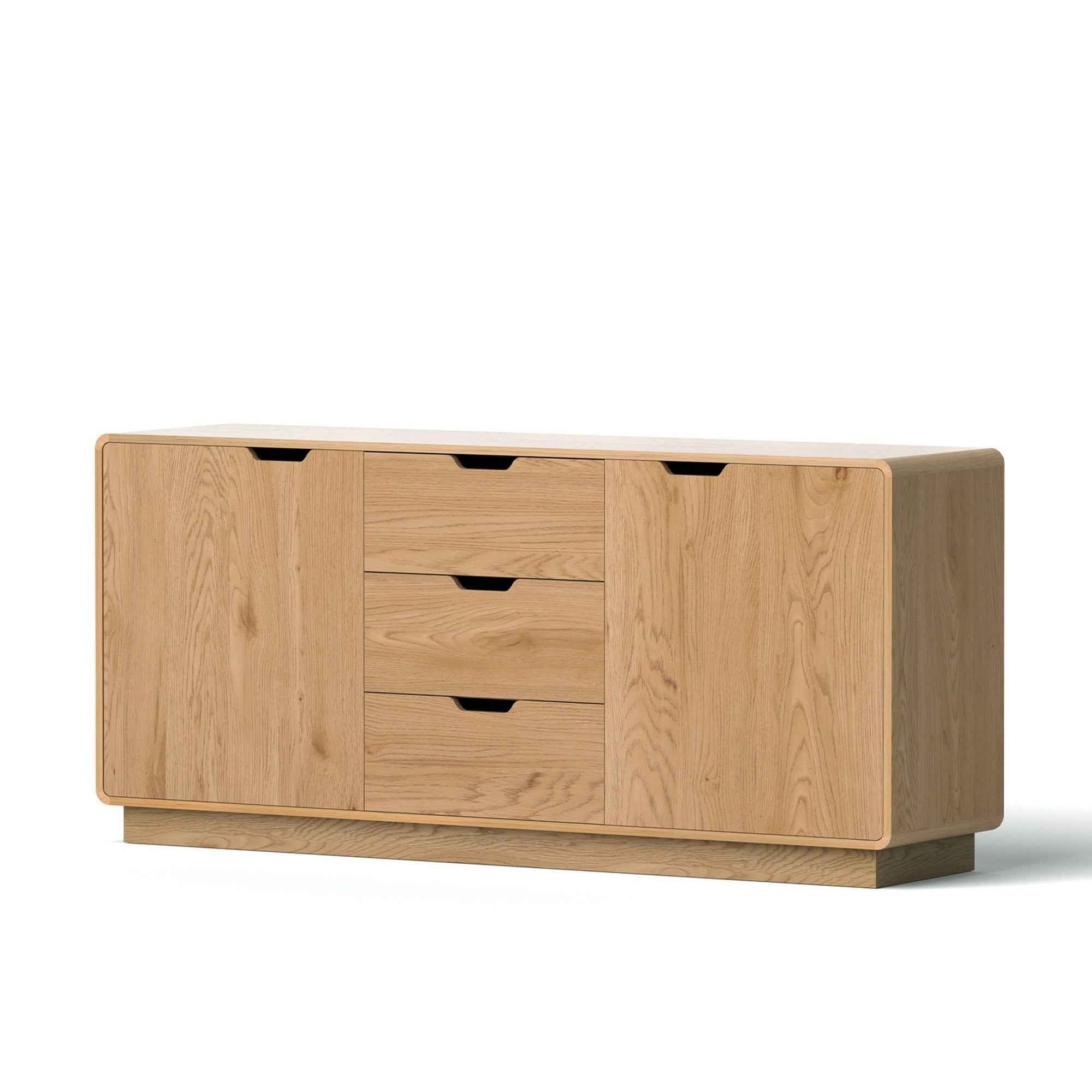 Artiss Buffet Sideboard Cabinet Storage Kitchen Cupboard Drawers Round Edge Oak