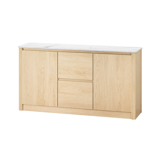 Artiss Buffet Sideboard Marble Style Tabletop - Pine