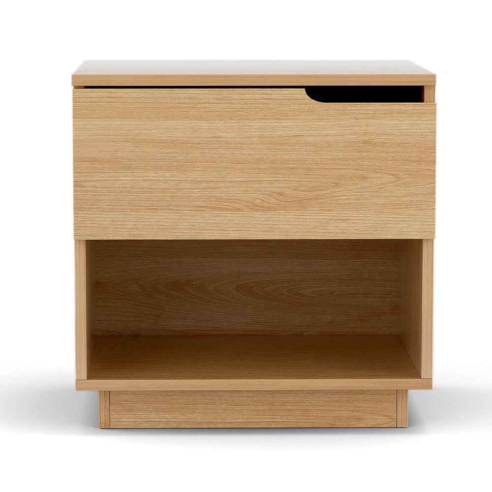 Artiss Bedside Table 1 Drawer 1 Shelf Nightstand Pine