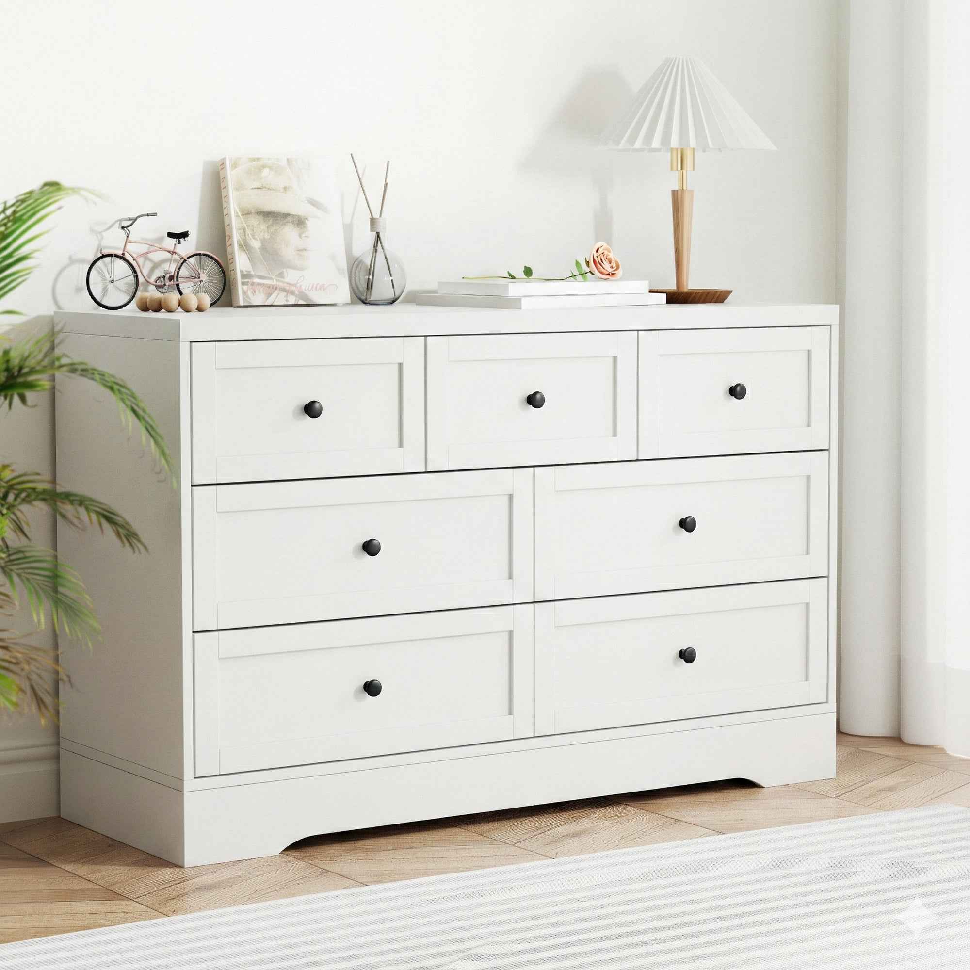 Artiss 7 Chest of Drawers Dresser Table White