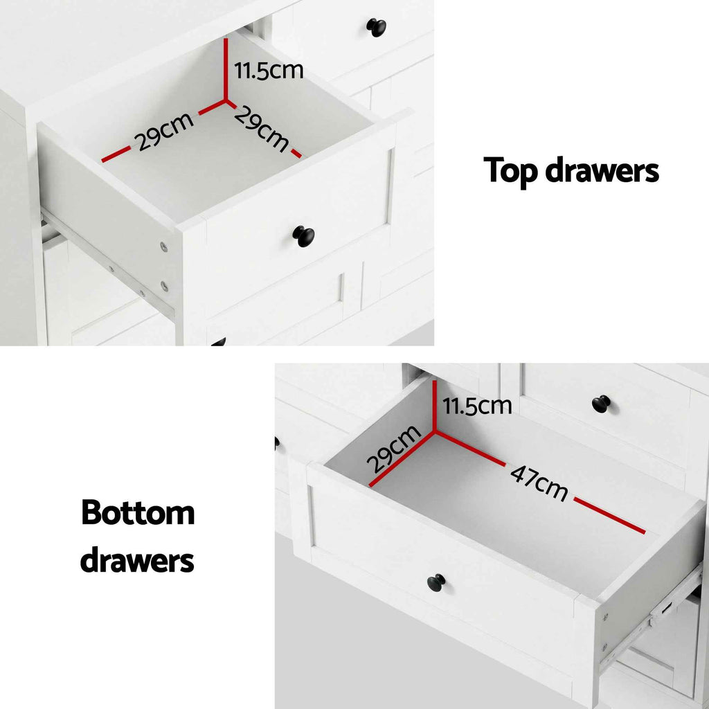 Artiss 7 Chest of Drawers Dresser Table White
