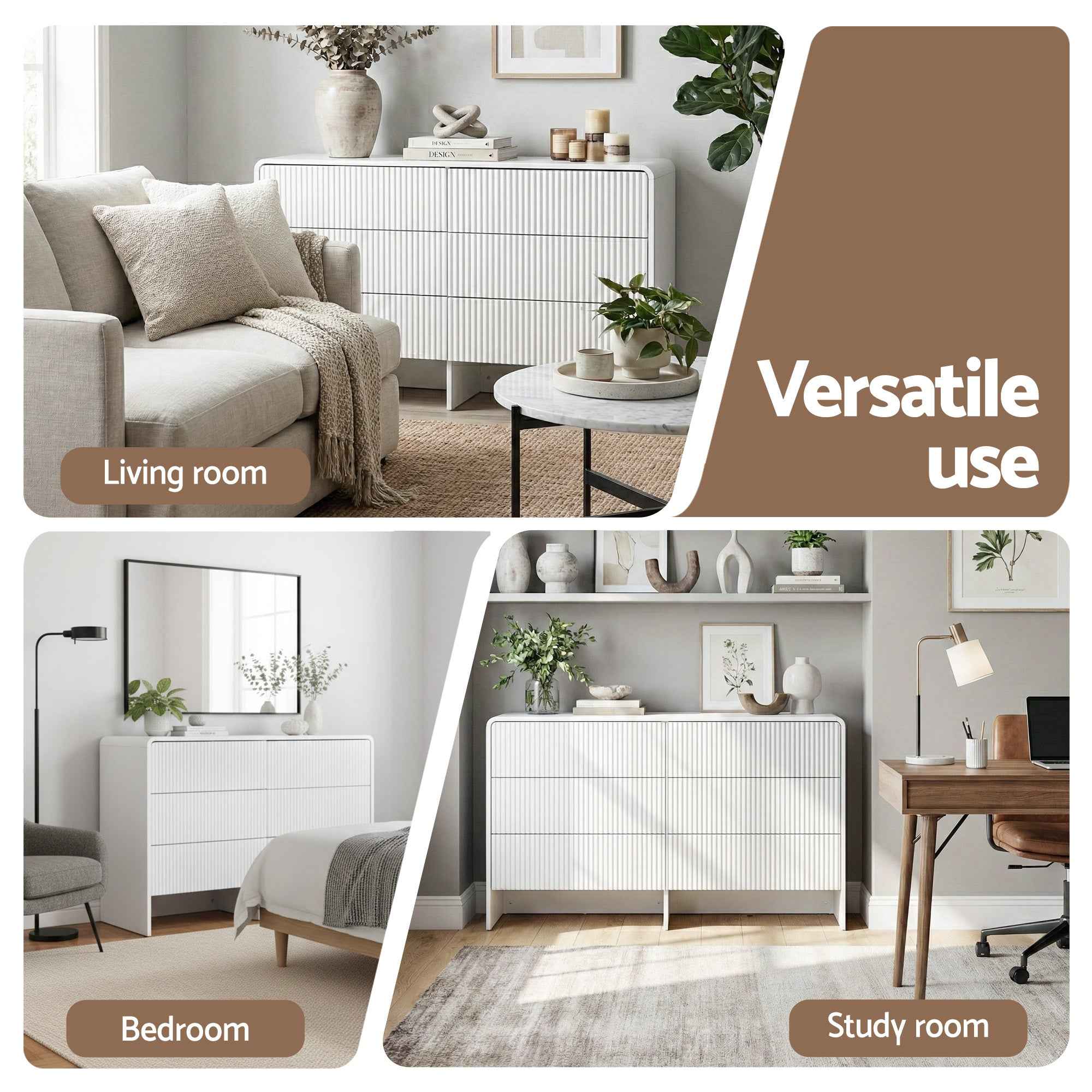 Artiss 6 Chest of Drawers Dresser Cabinet White