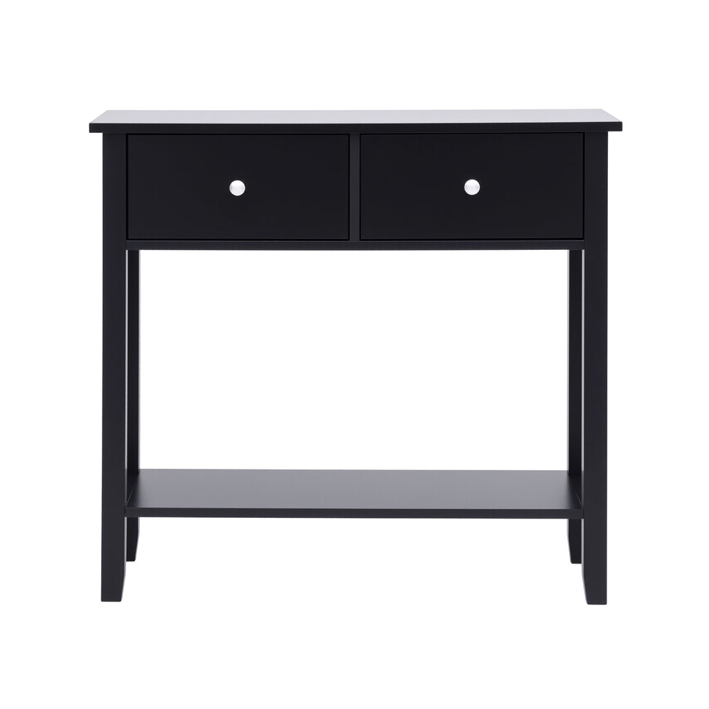 Artiss Console Table Hallway Sofa Entryway Entrance 2 Drawers 80CM Black