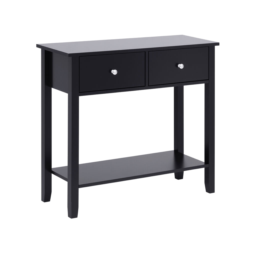 Artiss Console Table Hallway Sofa Entryway Entrance 2 Drawers 80CM Black