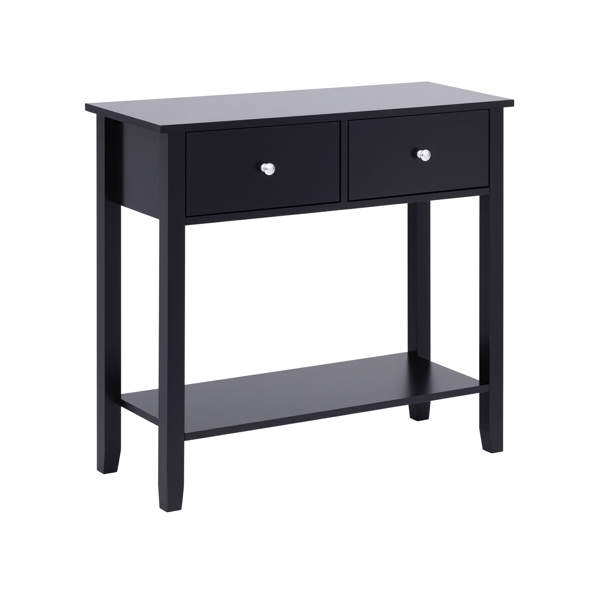 Artiss Console Table Hallway Sofa Entryway Entrance 2 Drawers 80CM Black