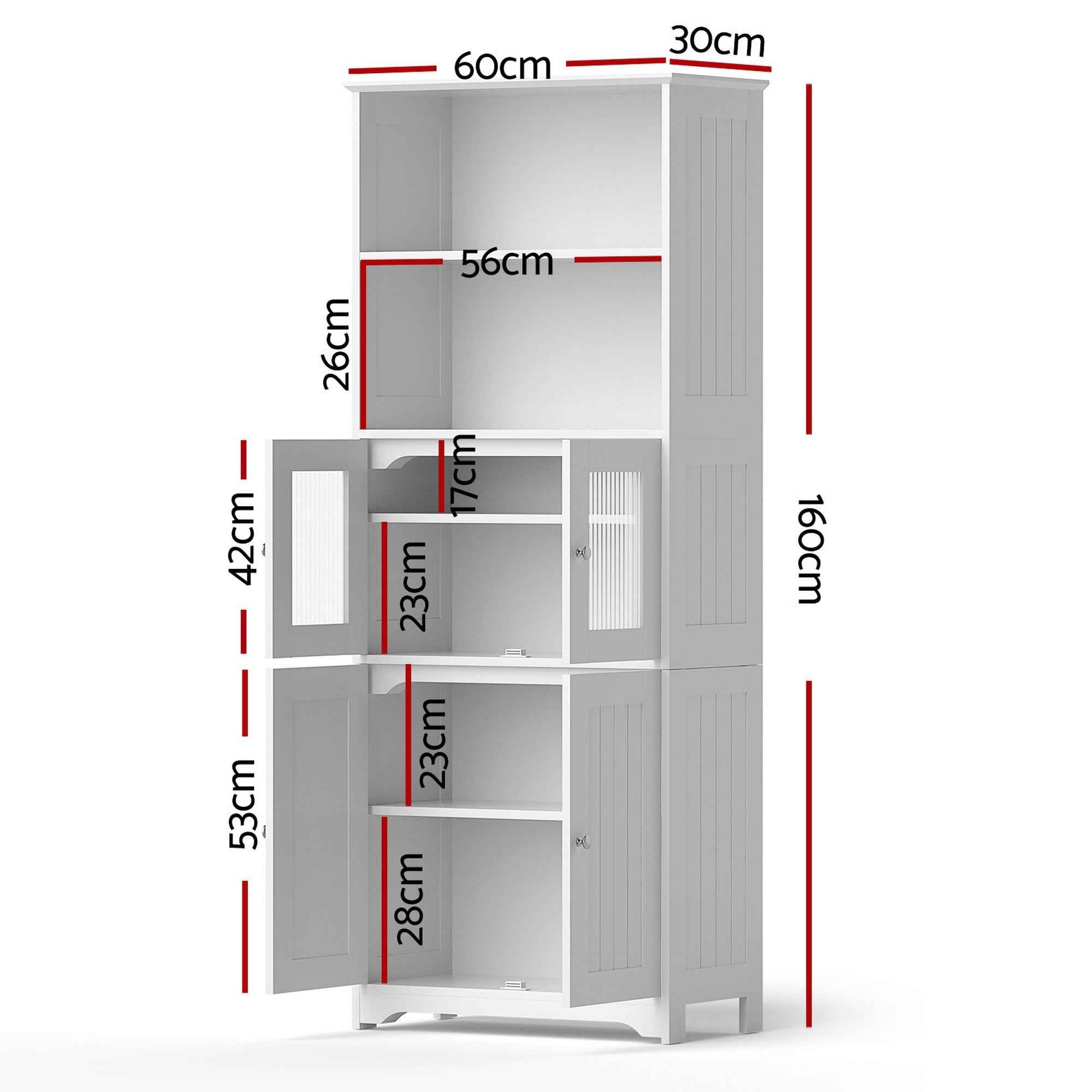 Artiss 2x Buffet Sideboard Cabinet Pantry Kitchen Bathroom Storage Cupboard