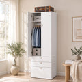 Artiss Wardrobe Cabinet Bedroom Clothes Storage Organiser Cupboard 3 Drawers Shelf Hanging Rod