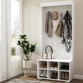 Zapatero Artiss Mueble recibidor Perchero 180CM Blanco