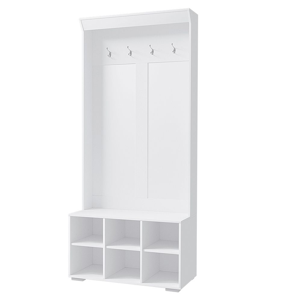 Zapatero Artiss Mueble recibidor Perchero 180CM Blanco