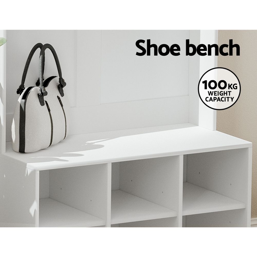 Zapatero Artiss Mueble recibidor Perchero 180CM Blanco