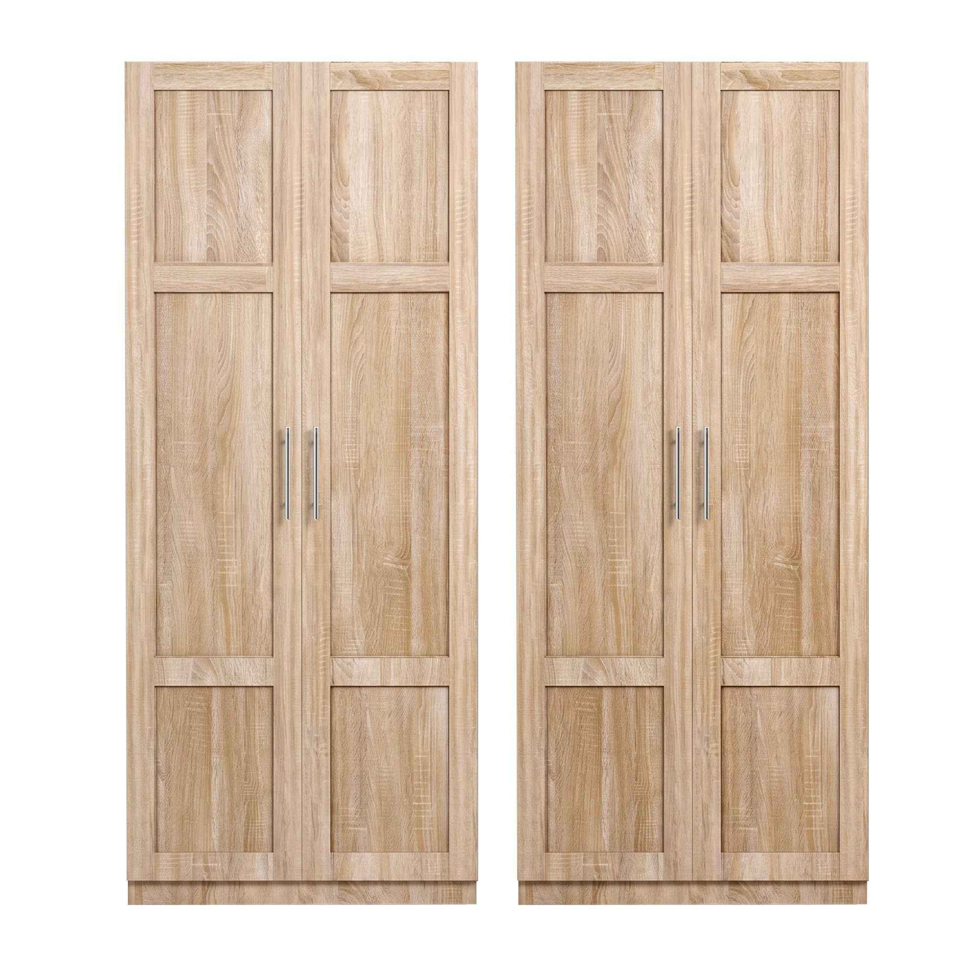 Artiss 2x Buffet Sideboard Cabinet Pantry Hutch Kitchen Storage Organiser Pine