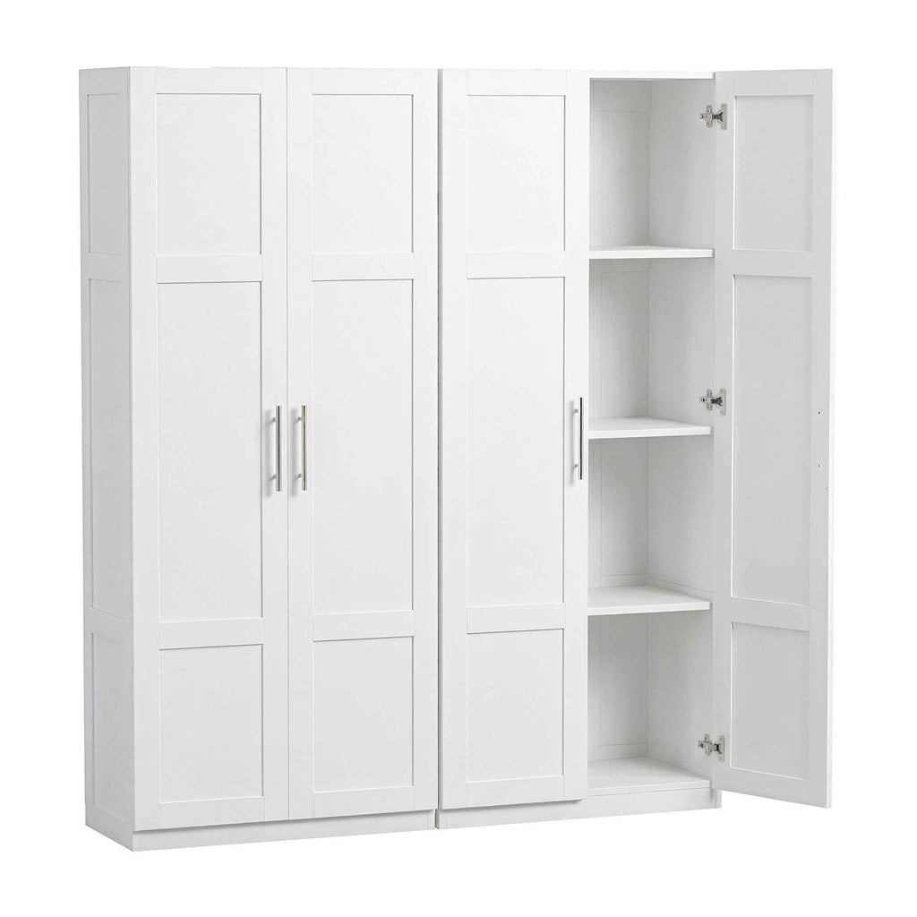 Artiss 2x Buffet Sideboard Cabinet Pantry Hutch Kitchen Storage Organiser White