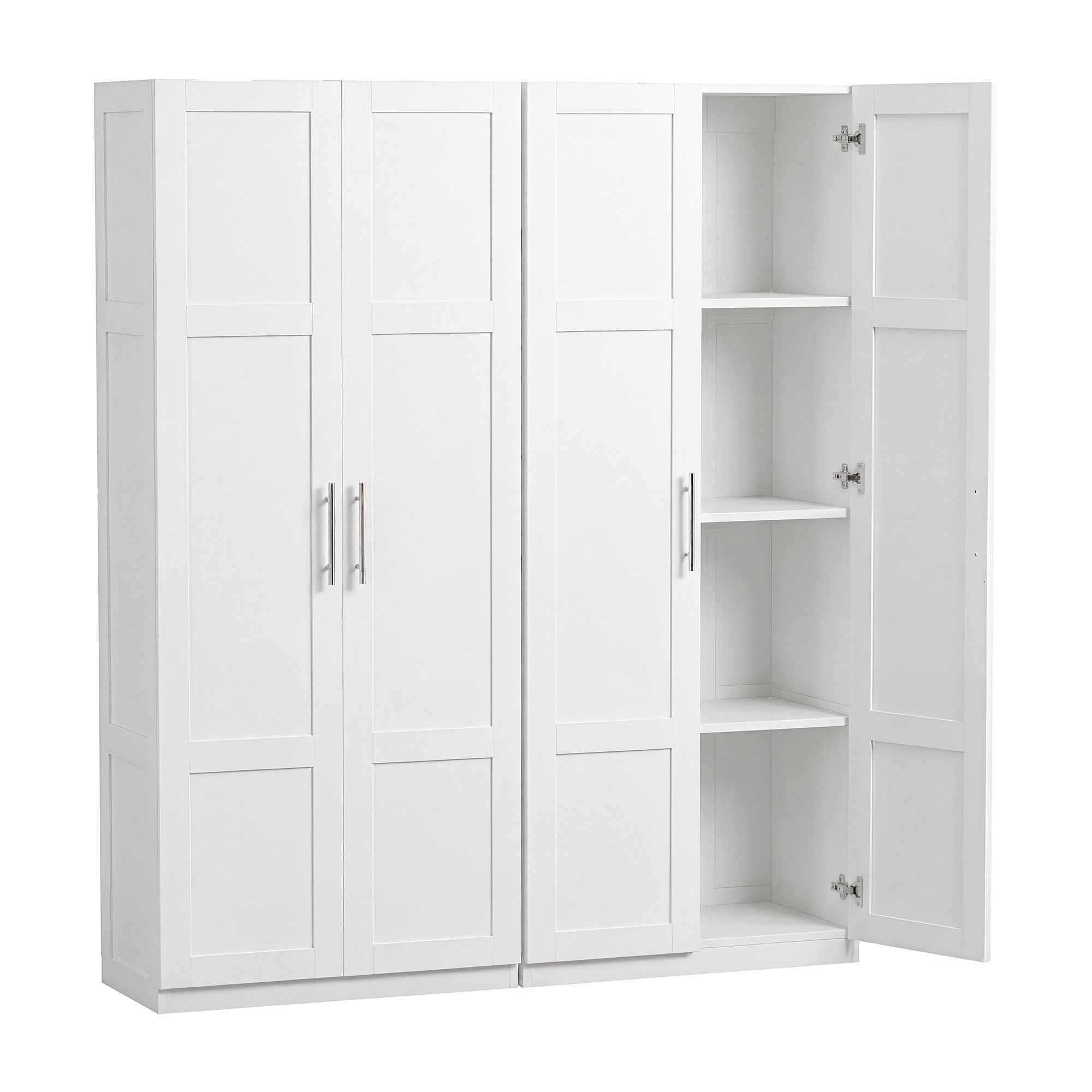 Artiss 2x Buffet Sideboard Cabinet Pantry Hutch Kitchen Storage Organiser White