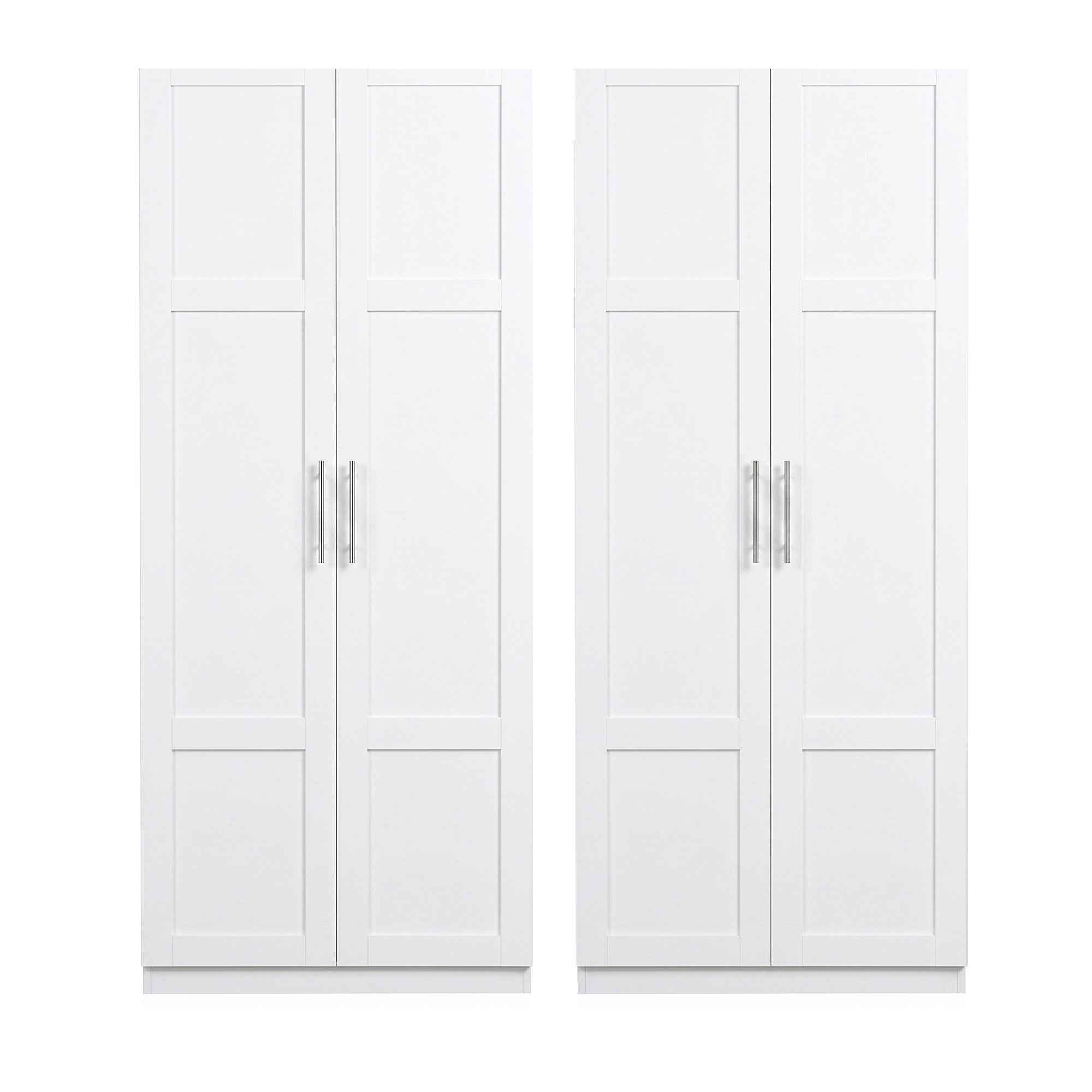 Artiss 2x Buffet Sideboard Cabinet Pantry Hutch Kitchen Storage Organiser White
