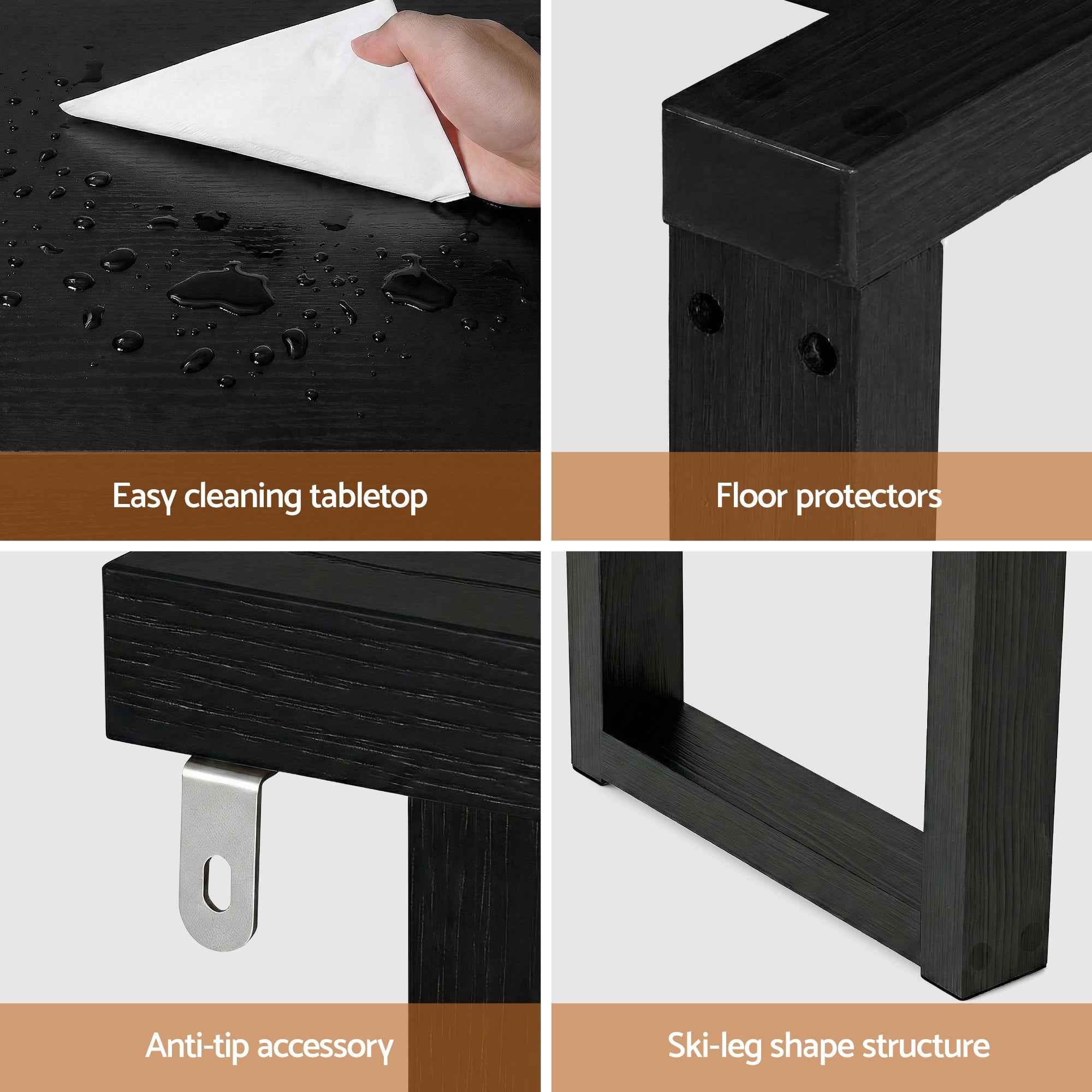 Artiss Console Table 110CM Black