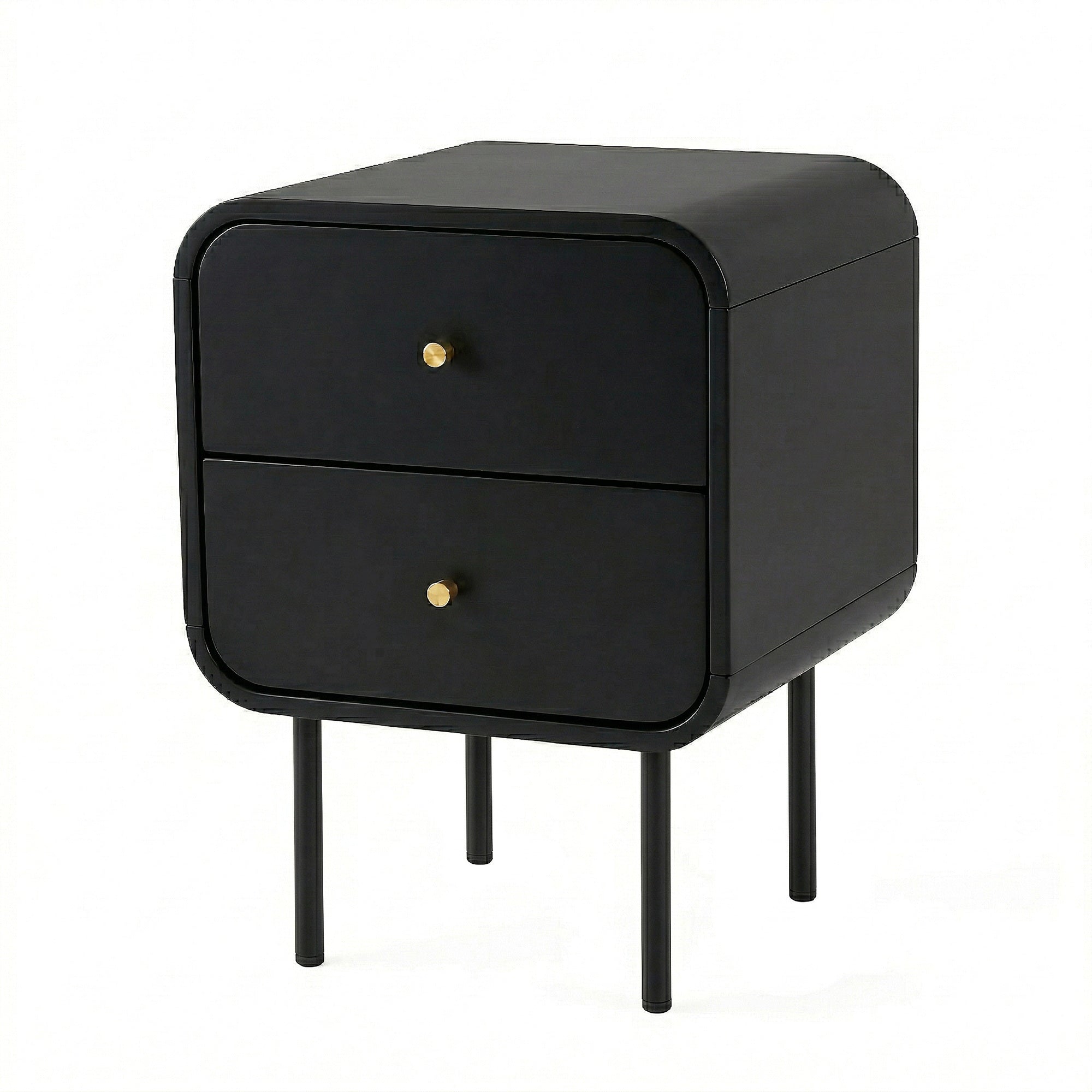 Artiss Bedside Table 2 Drawers Side End Table Nightstand Black
