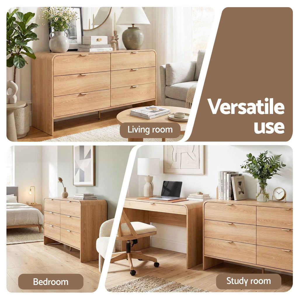 Artiss 6 Chest of Drawers Dresser Cabinet Pine