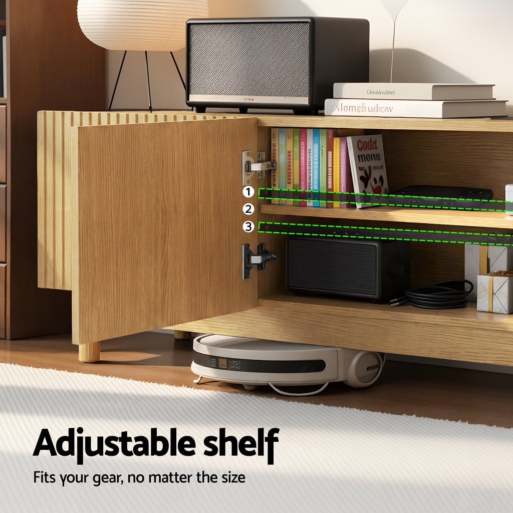 Artiss TV Unit Entertainment Unit Storage Cabinet 180cm Pine