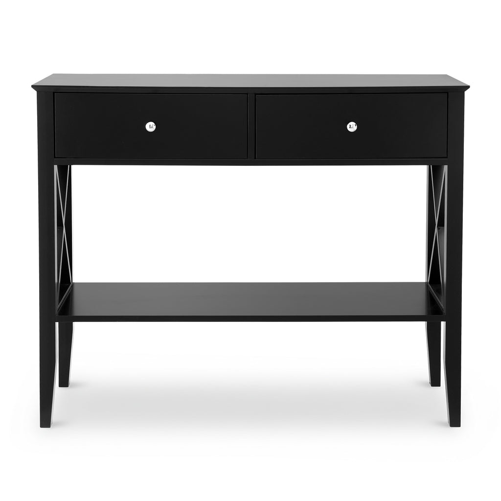 Artiss Console Table 2 Drawers 100CM Black - YDS.com.au