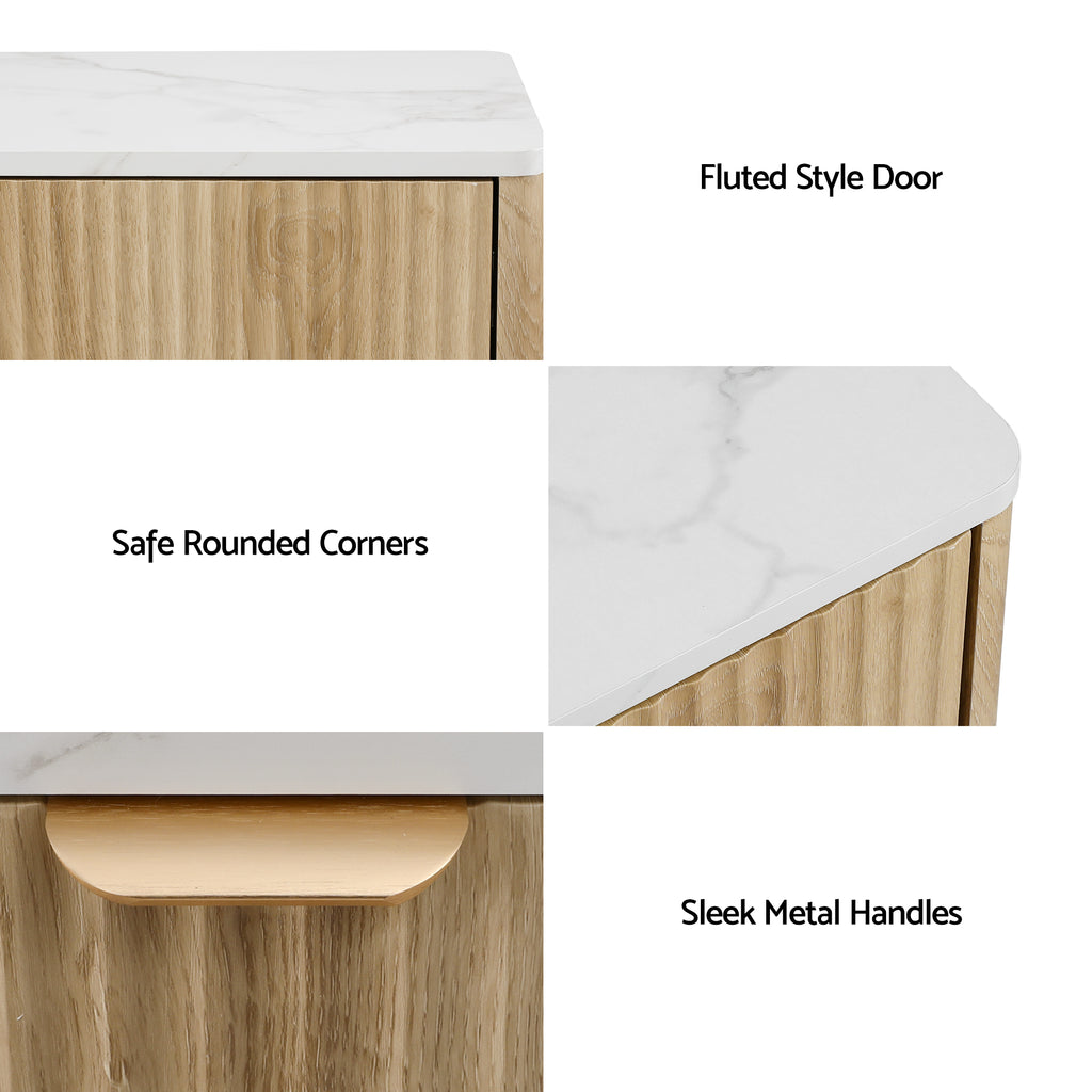 Artiss TV Unit & Chest of Drawers Set Solid Wood Legs Pine