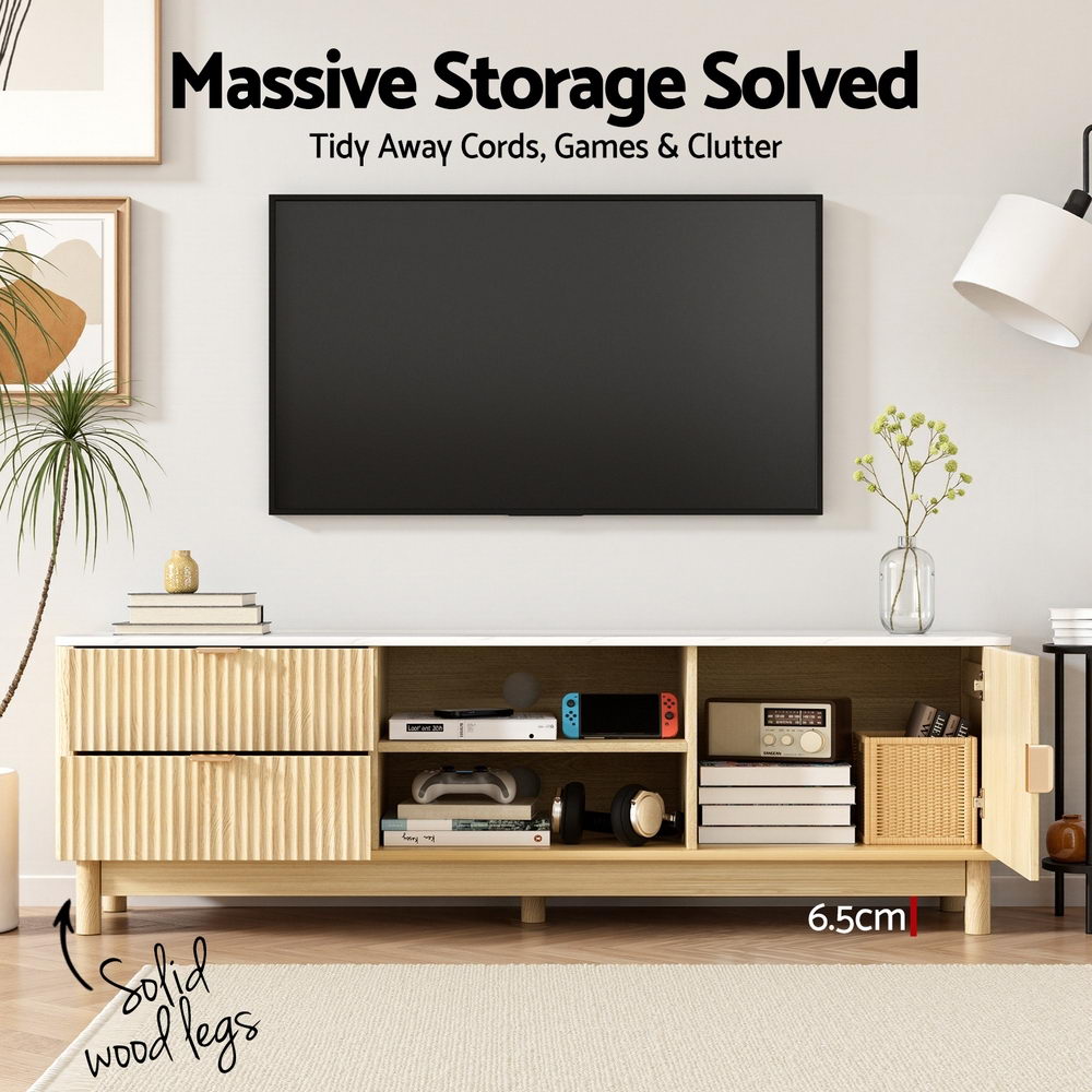 Artiss TV Unit Entertainment Unit Storage Drawer Shelf 150cm Pine