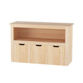 Keezi Kids Bookshelf 3 Drawers Storage Children Bookcase Toy Organiser Display Wooden