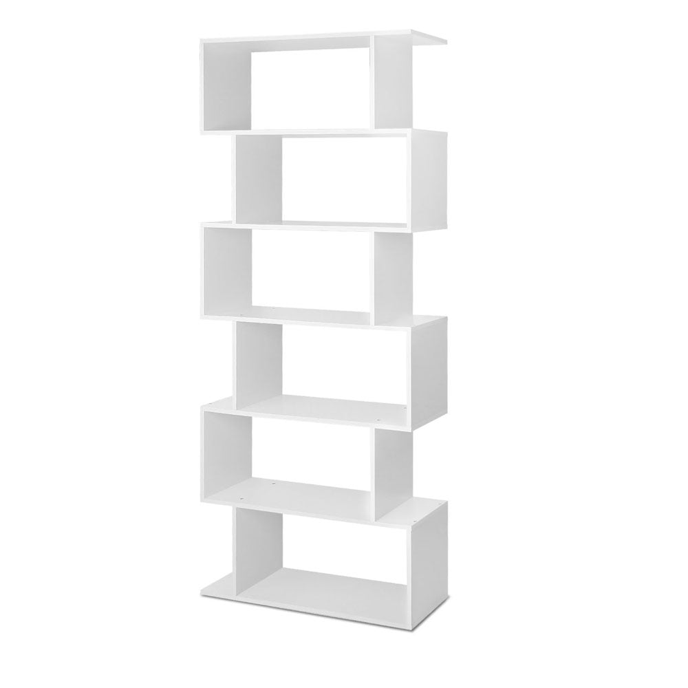 Artiss Bookshelf 6 Tiers - RIVA White - YDS.com.au