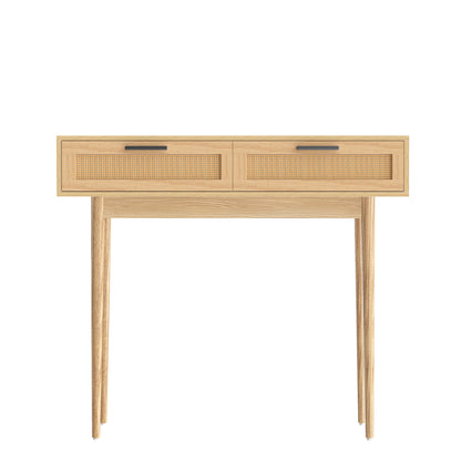 Artiss Console Table 2 Rattan Drawers