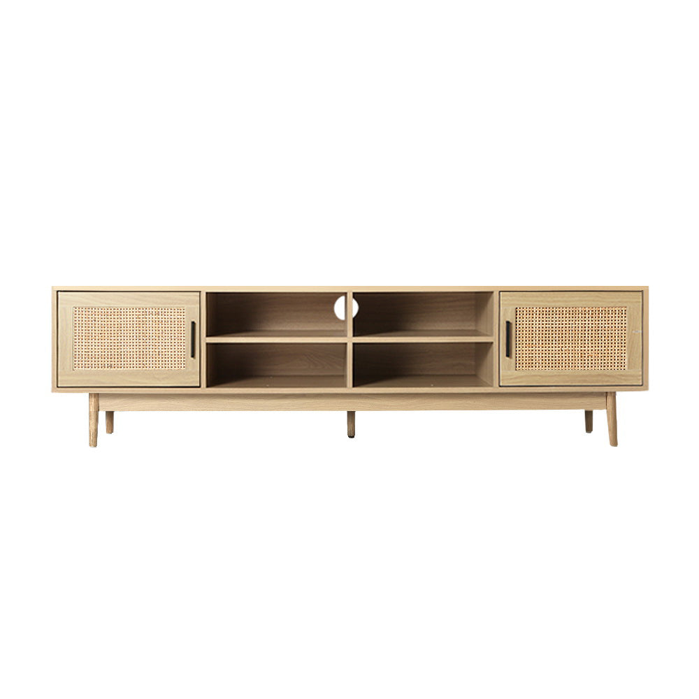 Artiss TV Cabinet Entertainment Unit Storage Cabinets Rattan Wooden 180CM