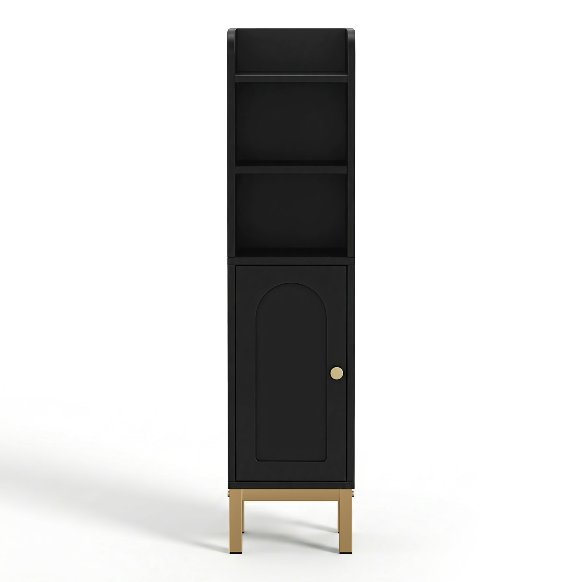 Artiss Bathroom Storage Cabinet Floor Organizer Toilet Corner Adjustable Black - YDS.com.au