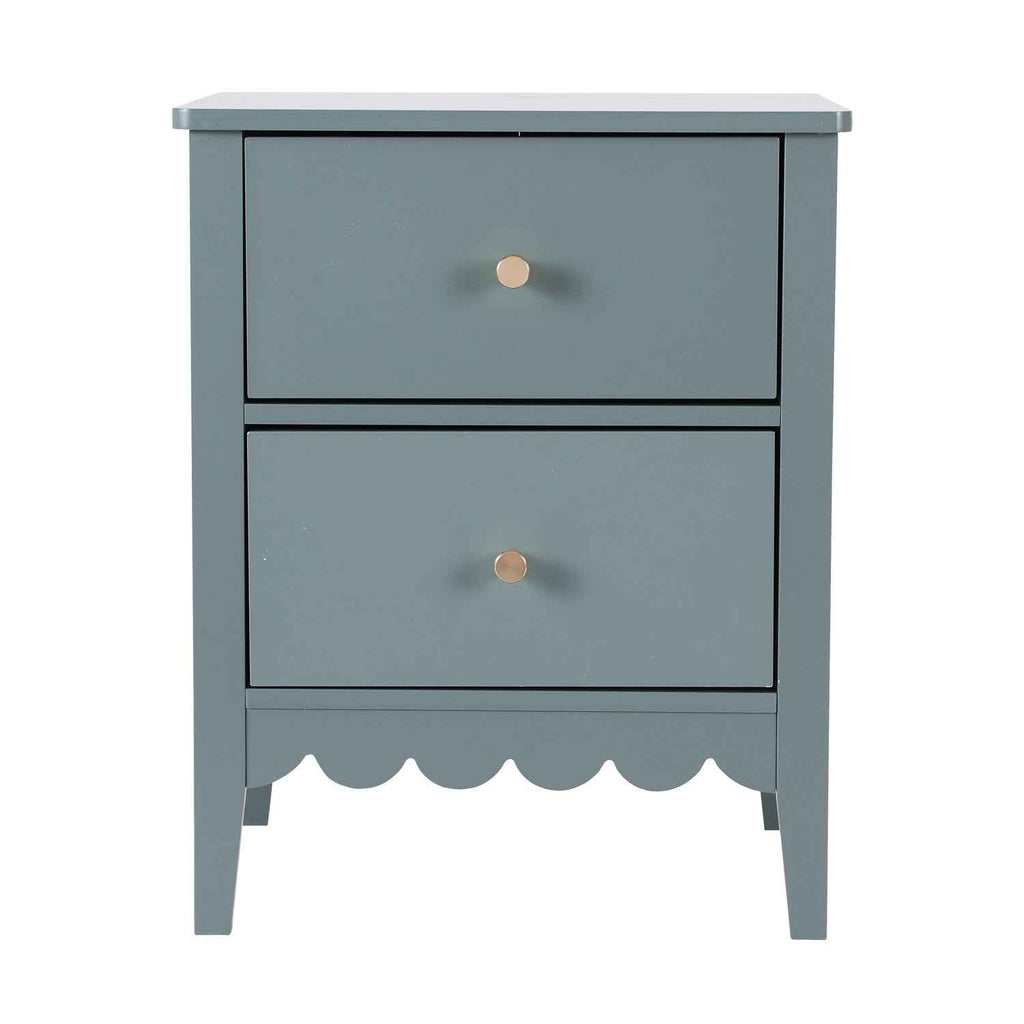Artiss Bedside Table 2 Drawers Bedroom Storage Nightstand Green