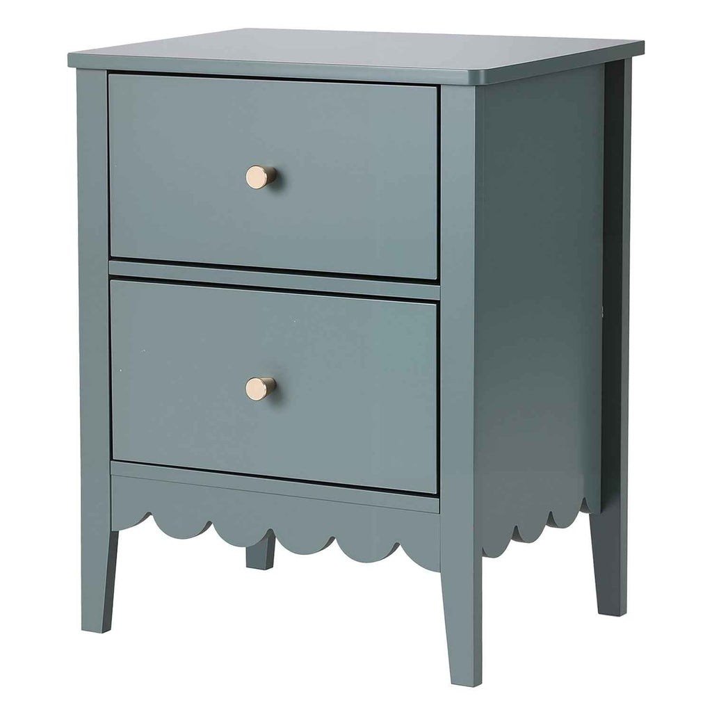 Artiss Bedside Table 2 Drawers Bedroom Storage Nightstand Green