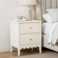 Artiss Bedside Table 2 Drawers Bedroom Storage Nightstand White
