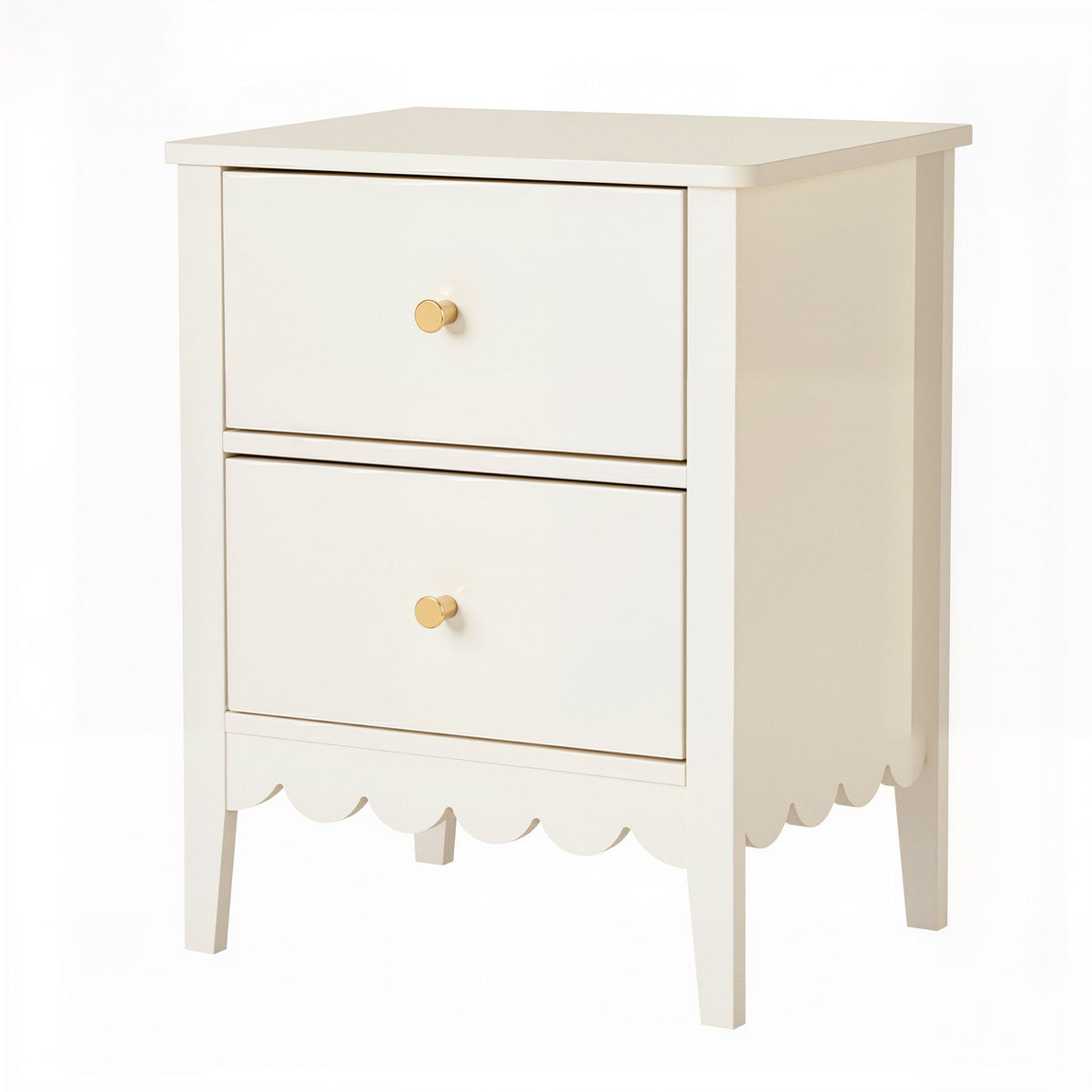 Artiss Bedside Table 2 Drawers Bedroom Storage Nightstand White