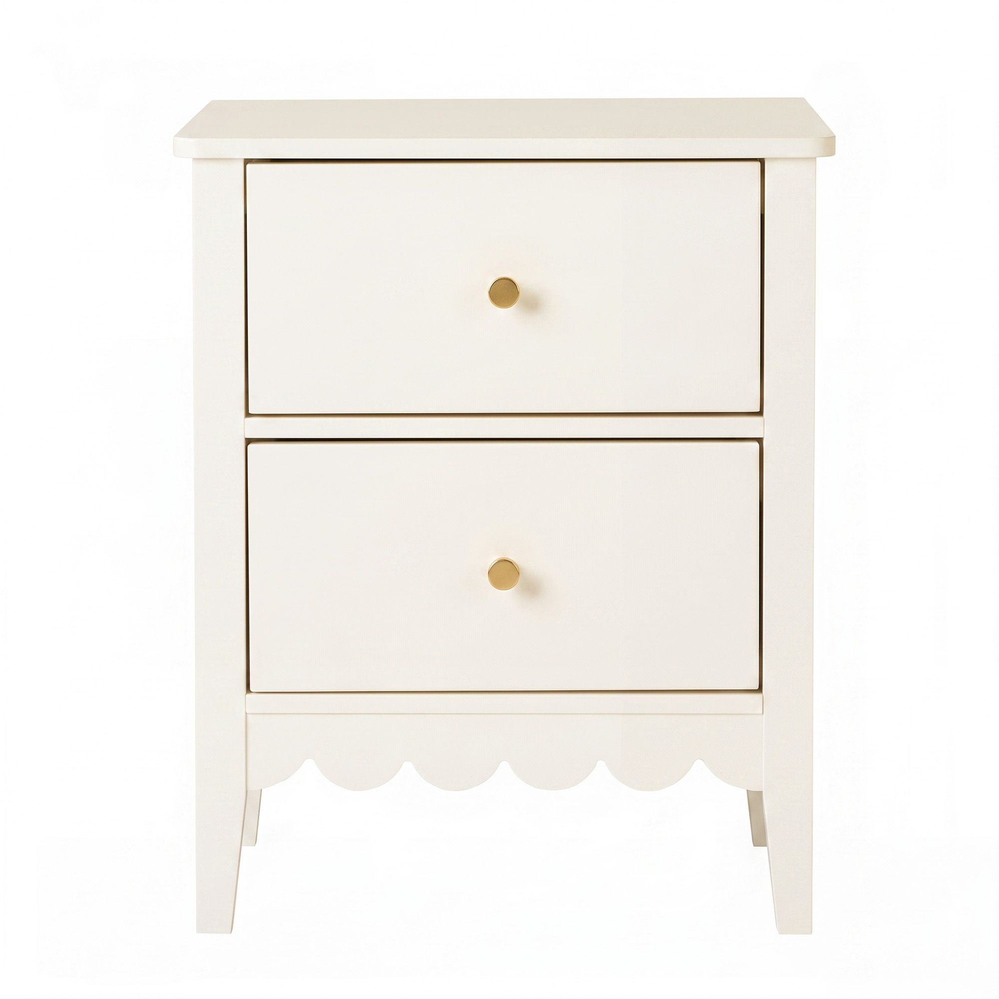 Artiss Bedside Table 2 Drawers Bedroom Storage Nightstand White