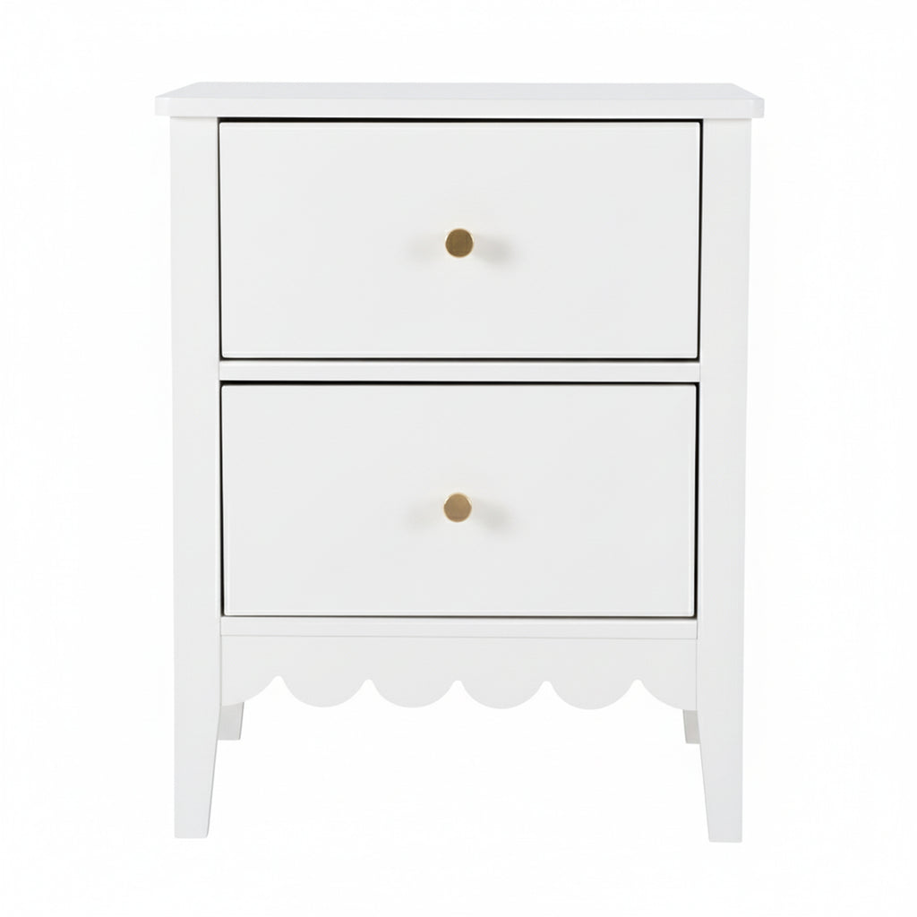 Artiss Bedside Table 2 Drawers Bedroom Storage Nightstand White - YDS.com.au