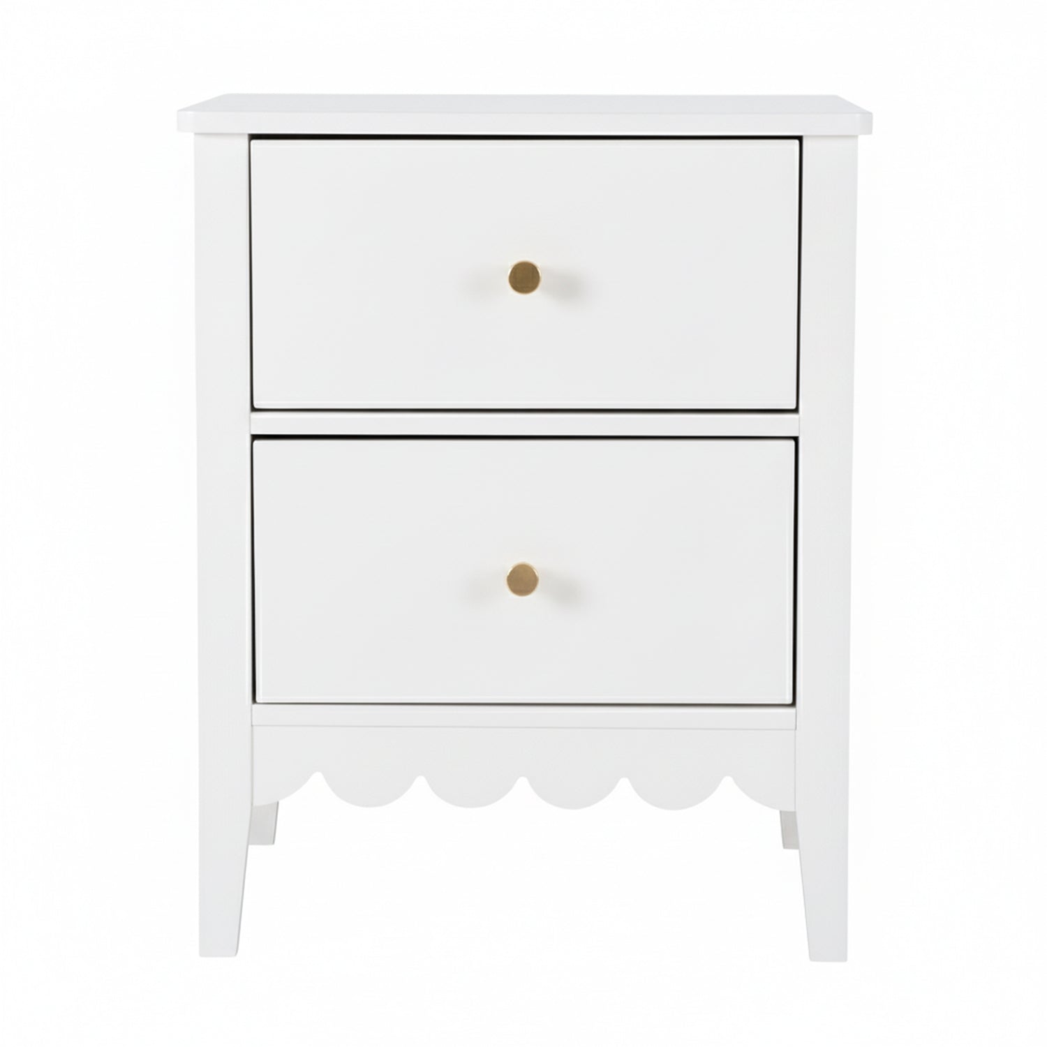 Artiss Bedside Table 2 Drawers Bedroom Storage Nightstand White - YDS.com.au