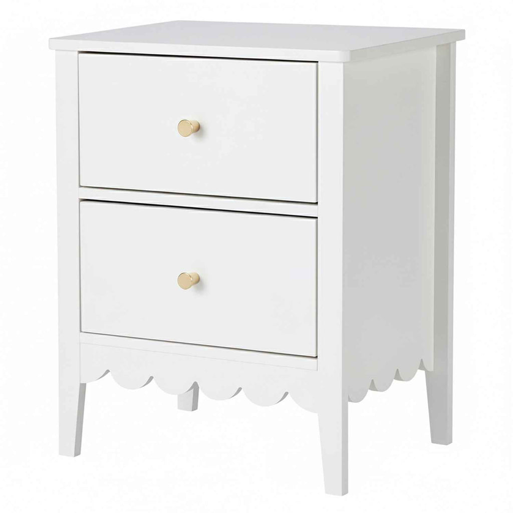Artiss Bedside Table 2 Drawers Bedroom Storage Nightstand White