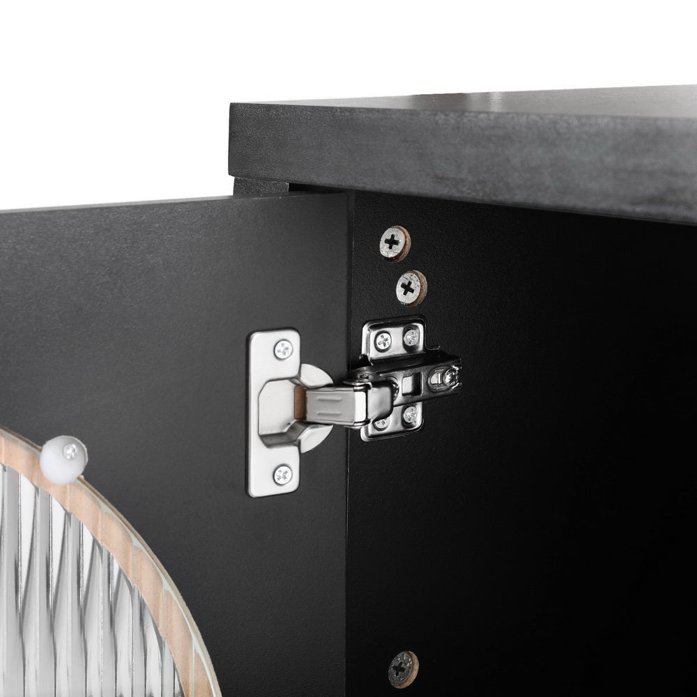 Artiss Buffet Sideboard Shelves Double Doors - Black - YDS.com.au